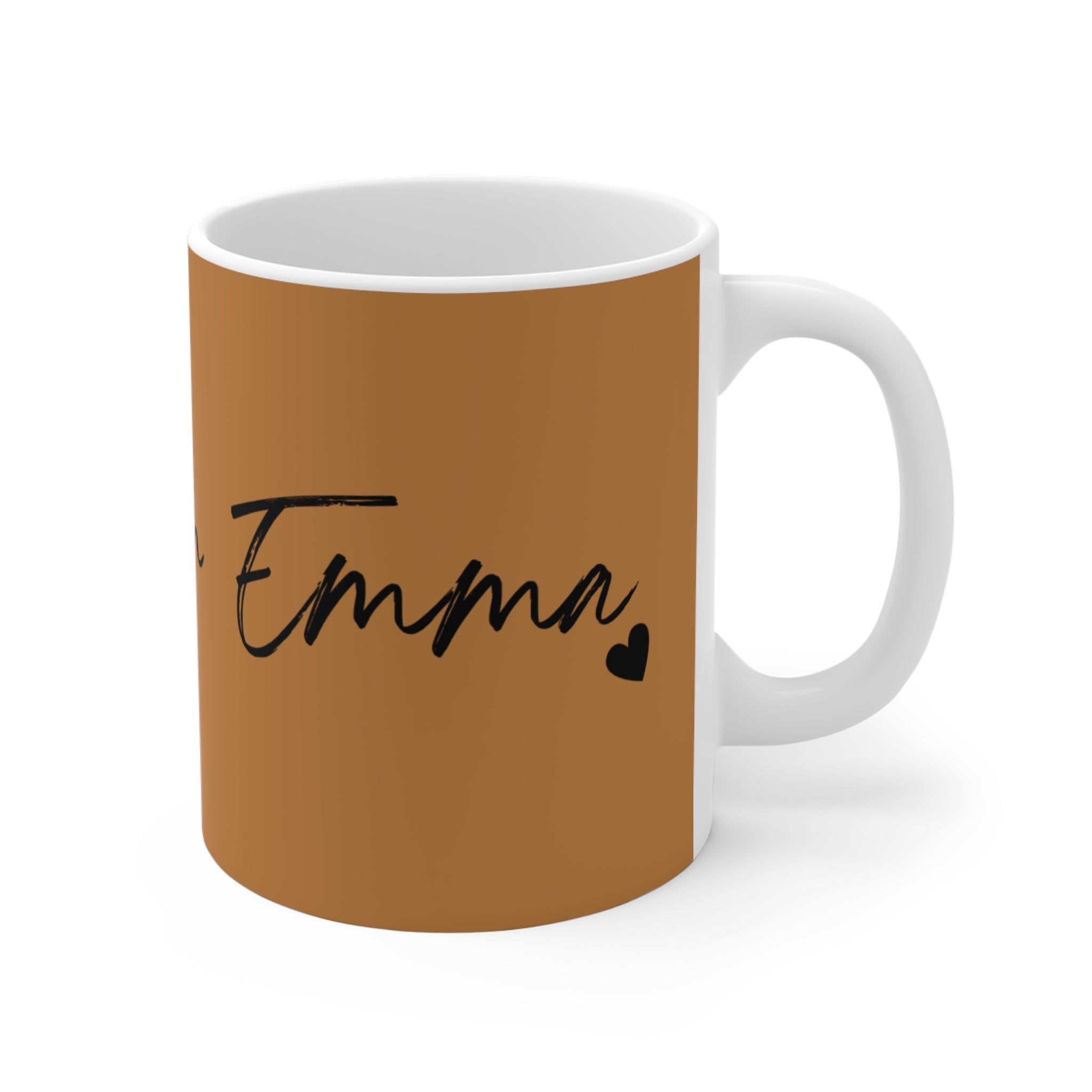 Tea Lover Mug — Brown Script Ceramic Coffee Cup (11oz/15oz/20oz)