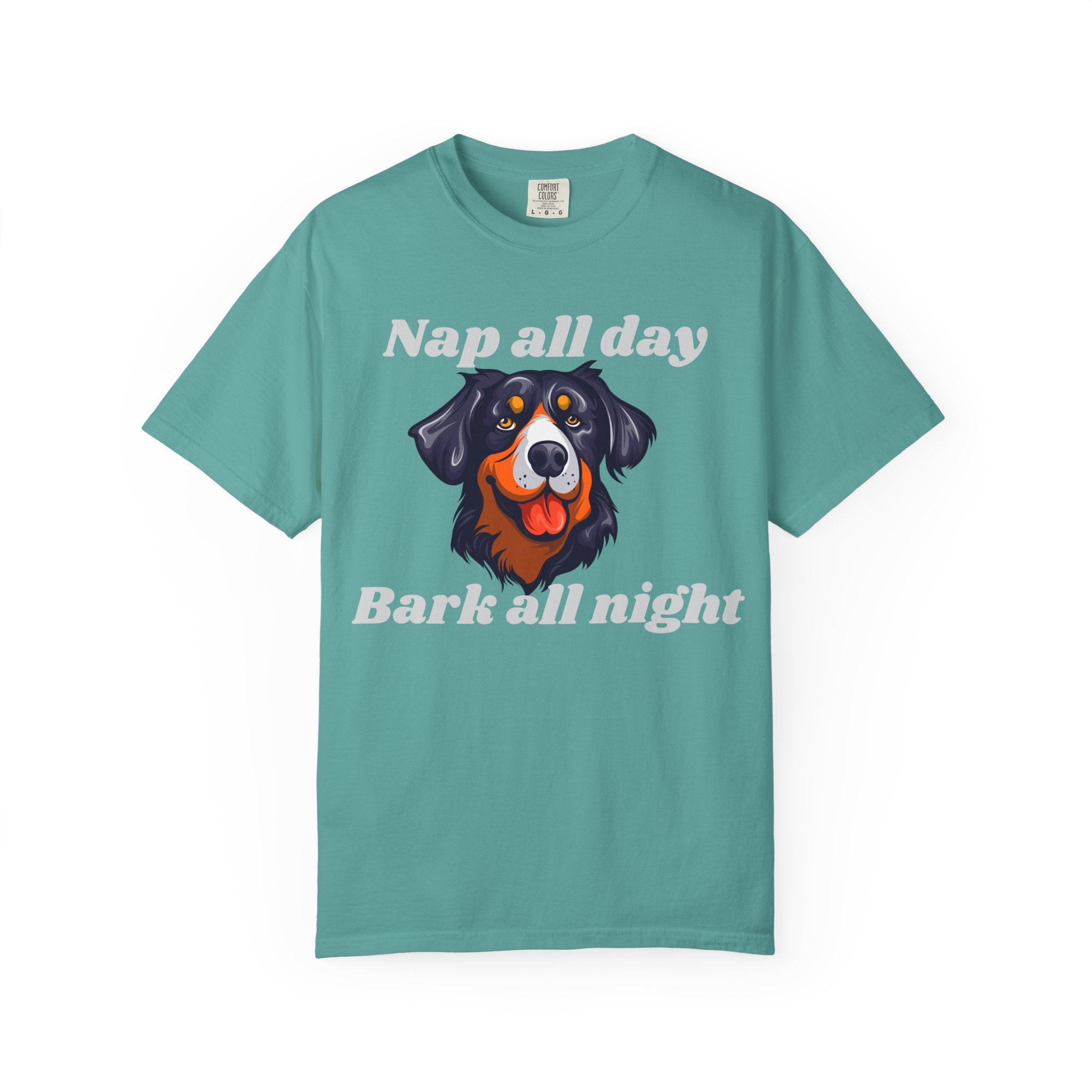 Nap All Day Bark All Night Dog T-Shirt