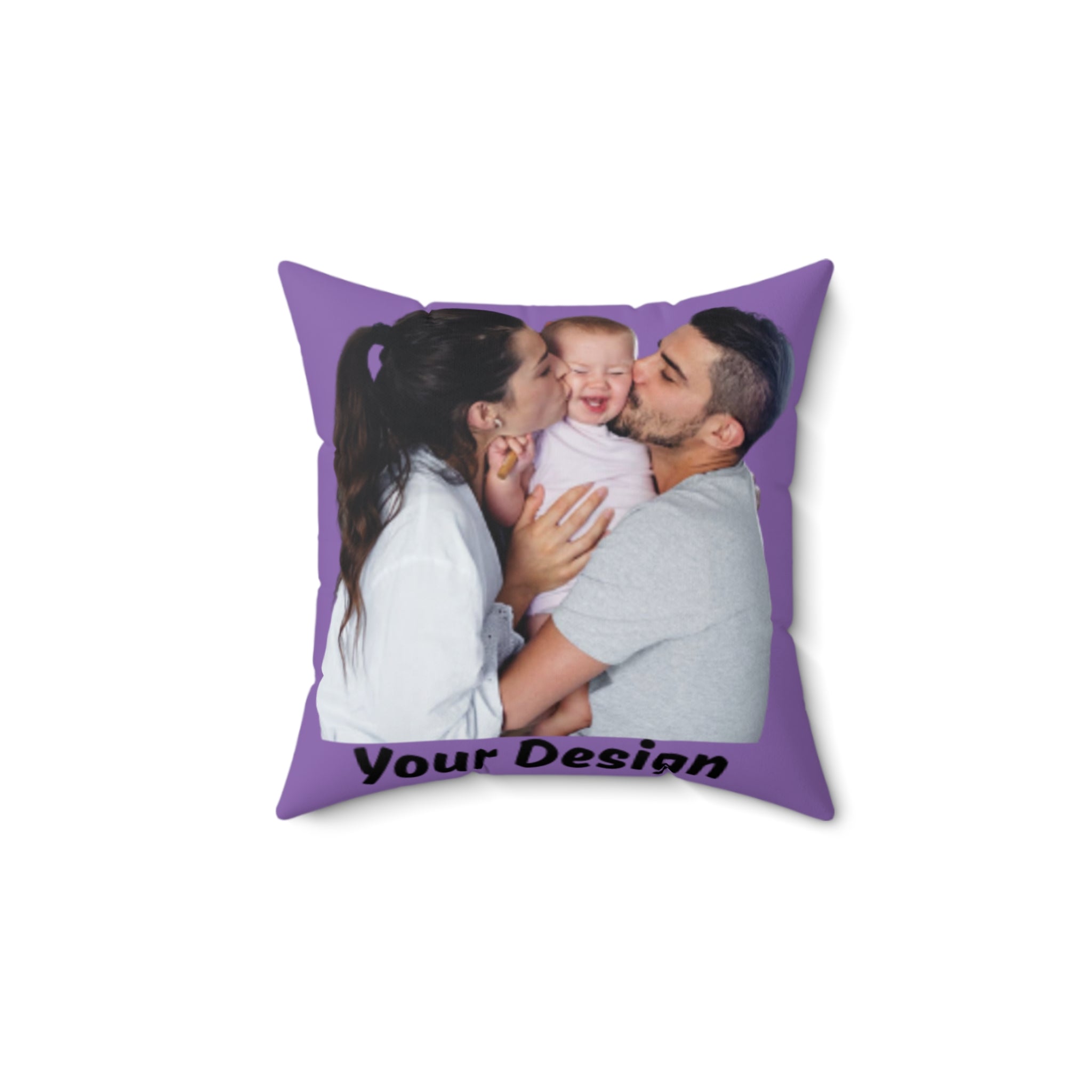 Custom Photo Family Pillow — “Happy Family”