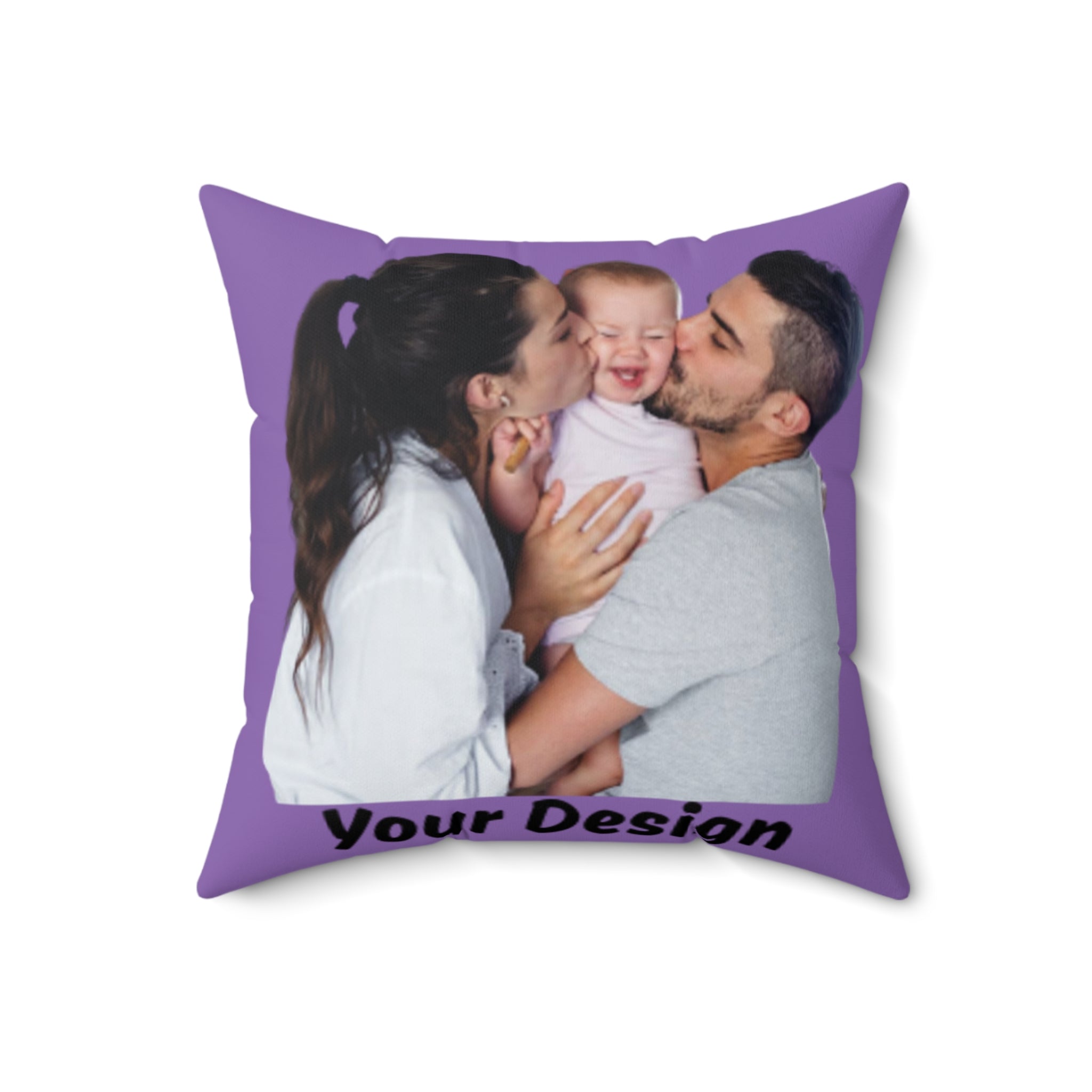 Custom Photo Family Pillow — “Happy Family”