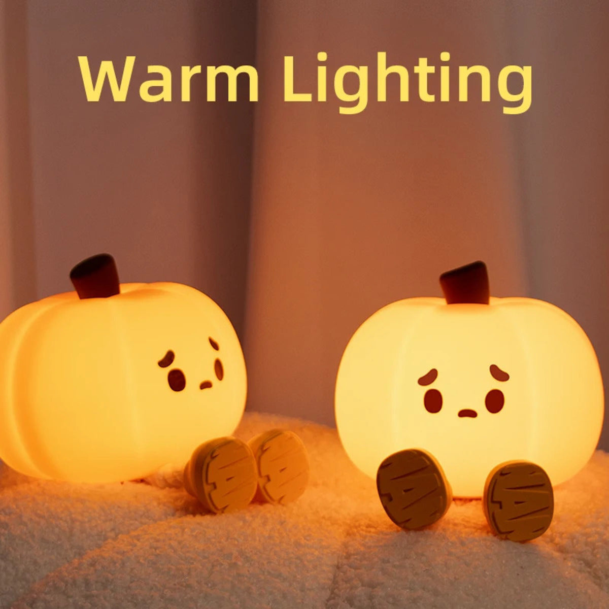 Pumpkin Night Light Bedroom
