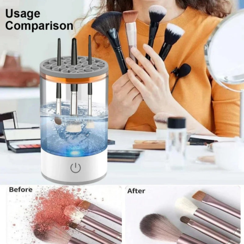 Automatic Rotating Makeup Brush Cleaner