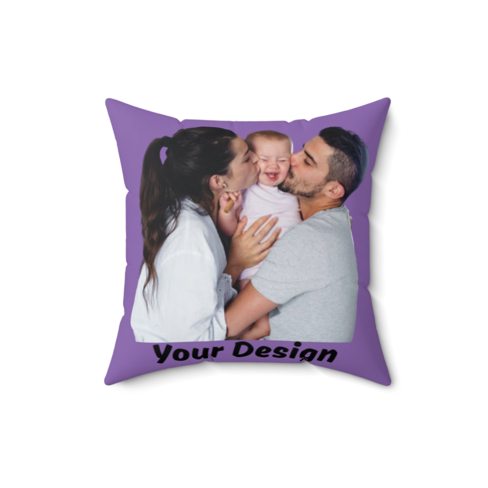 Custom Photo Family Pillow — “Happy Family”