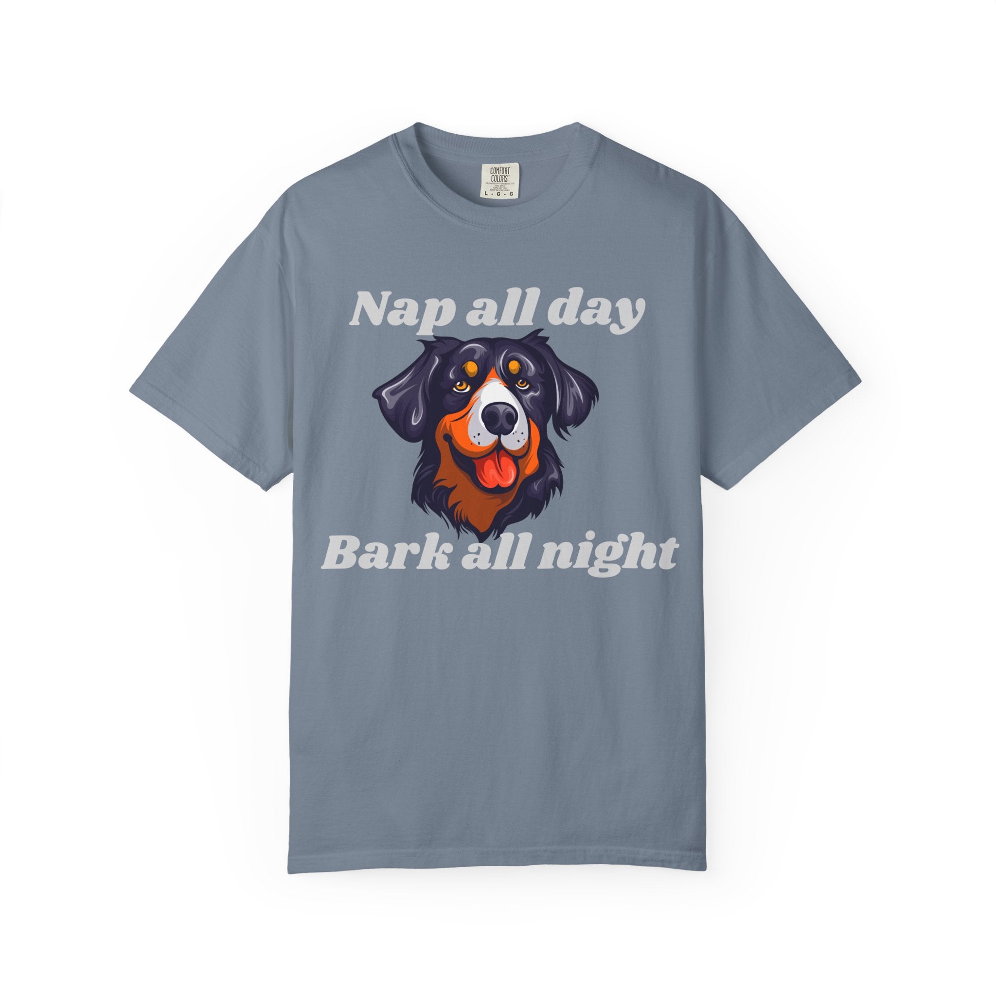 Nap All Day Bark All Night Dog T-Shirt