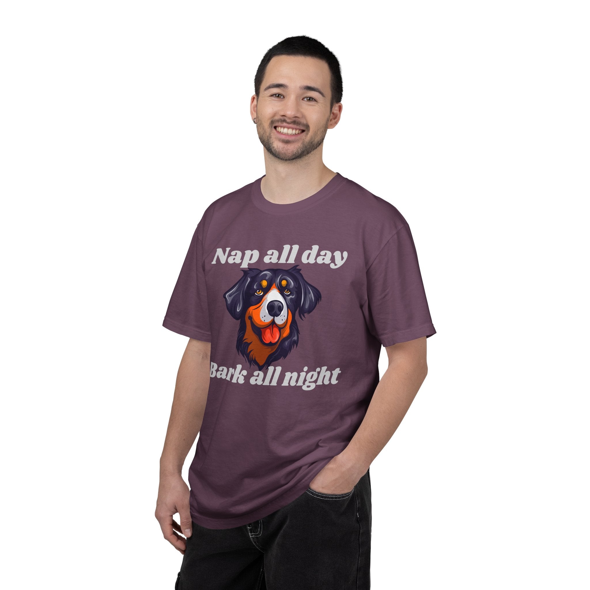 Nap All Day Bark All Night Dog T-Shirt