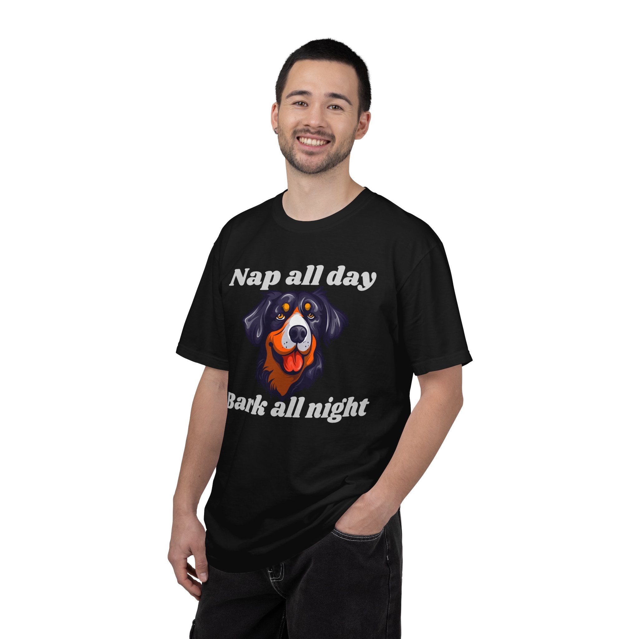 Nap All Day Bark All Night Dog T-Shirt
