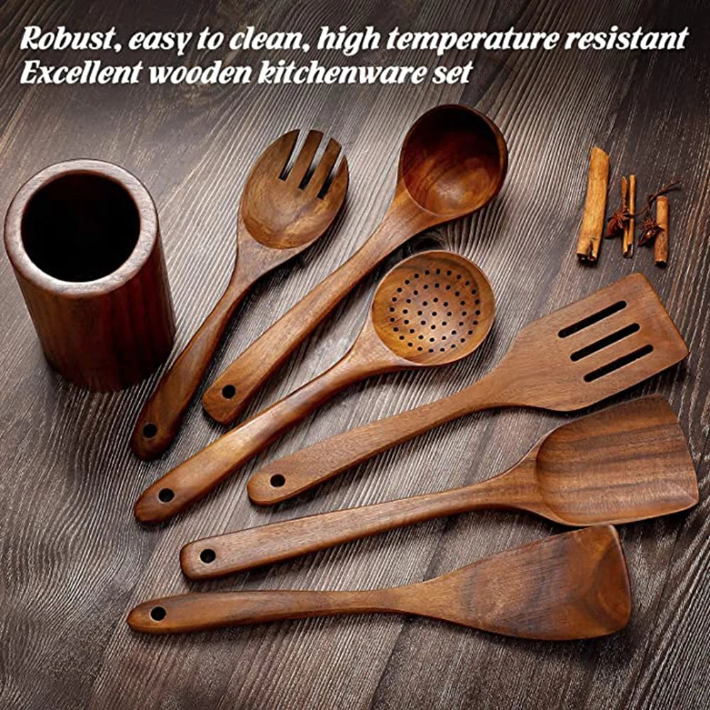 Teak Wooden Utensil Set
