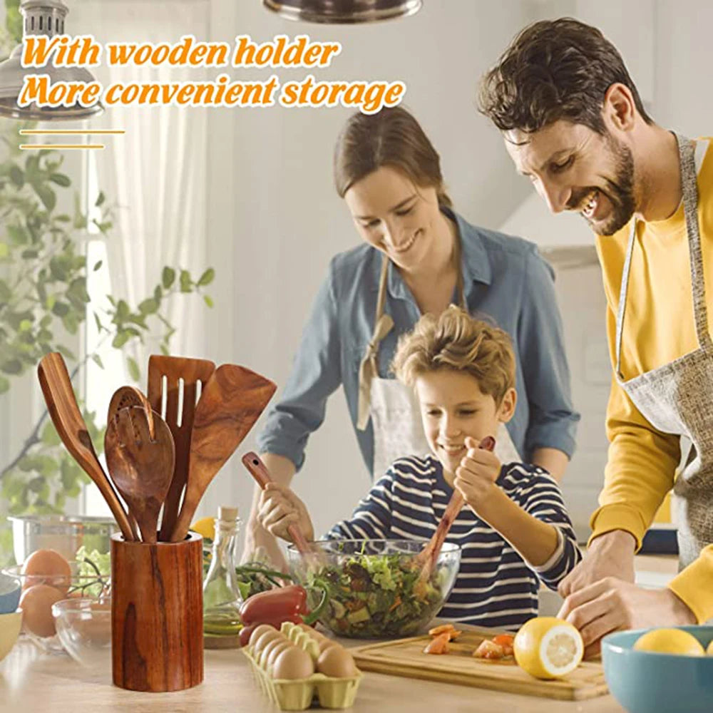 Teak Wooden Utensil Set