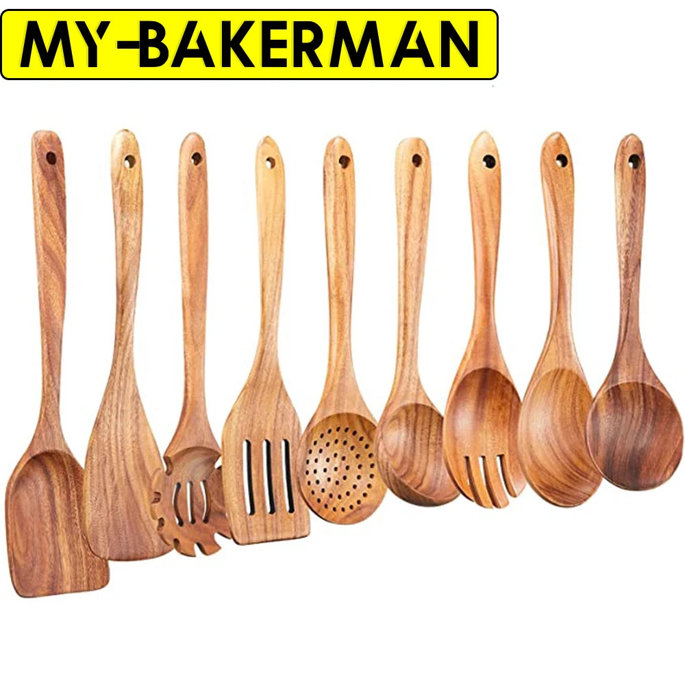 Teak Wooden Utensil Set