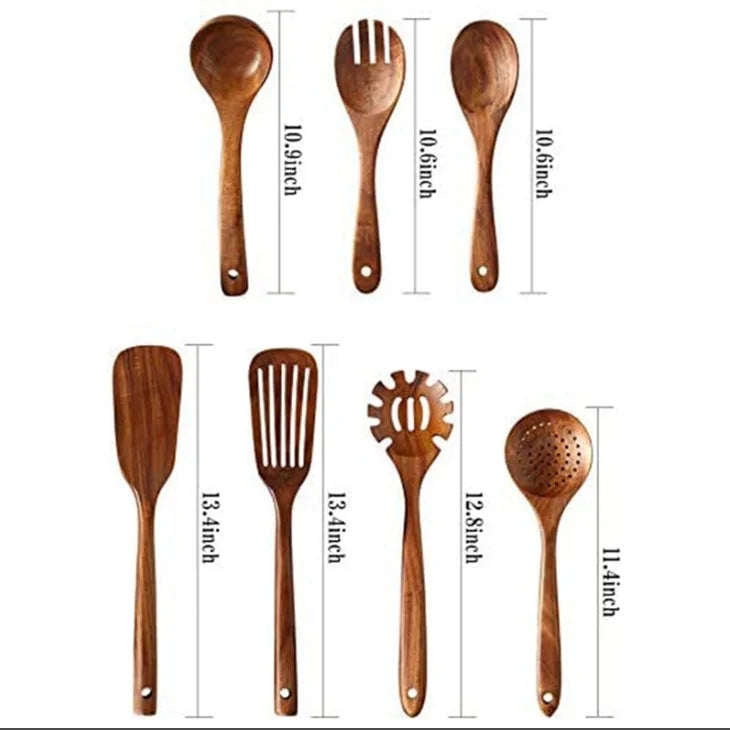 Teak Wooden Utensil Set
