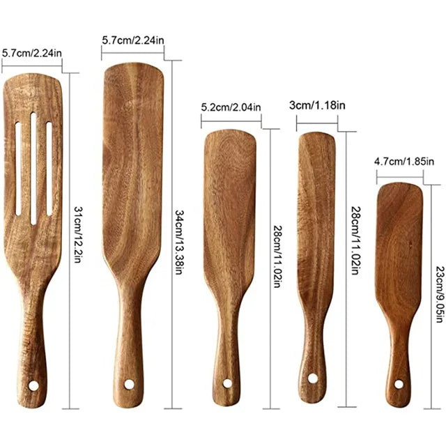 Teak Wooden Utensil Set