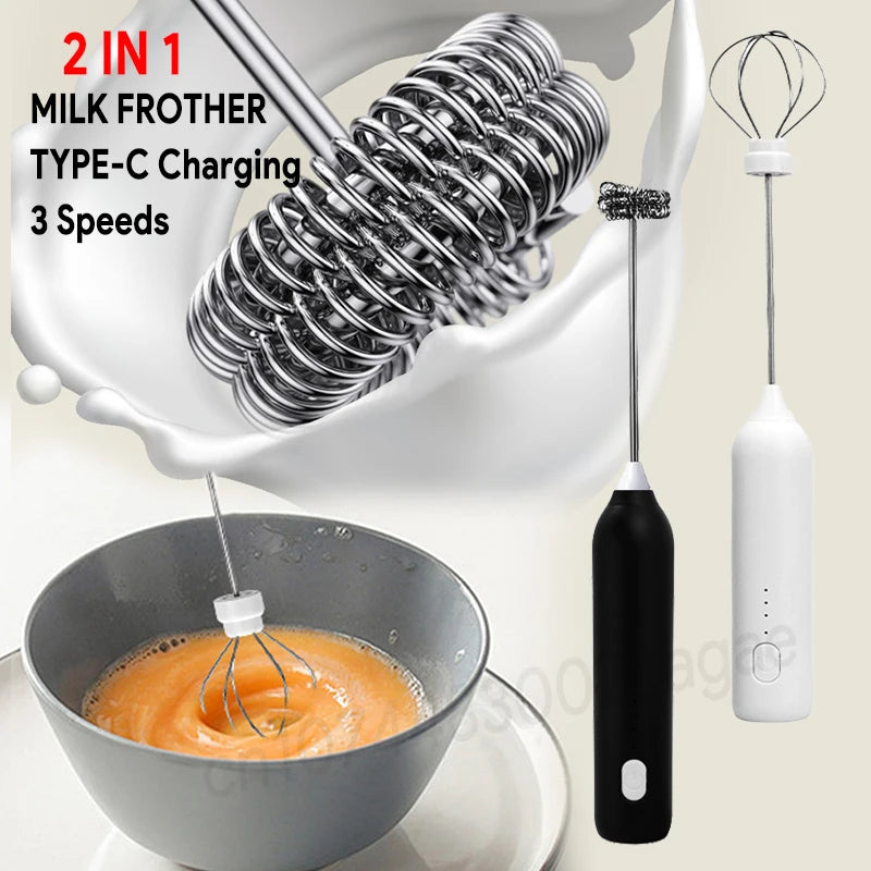 Electric Milk Frother Whisk