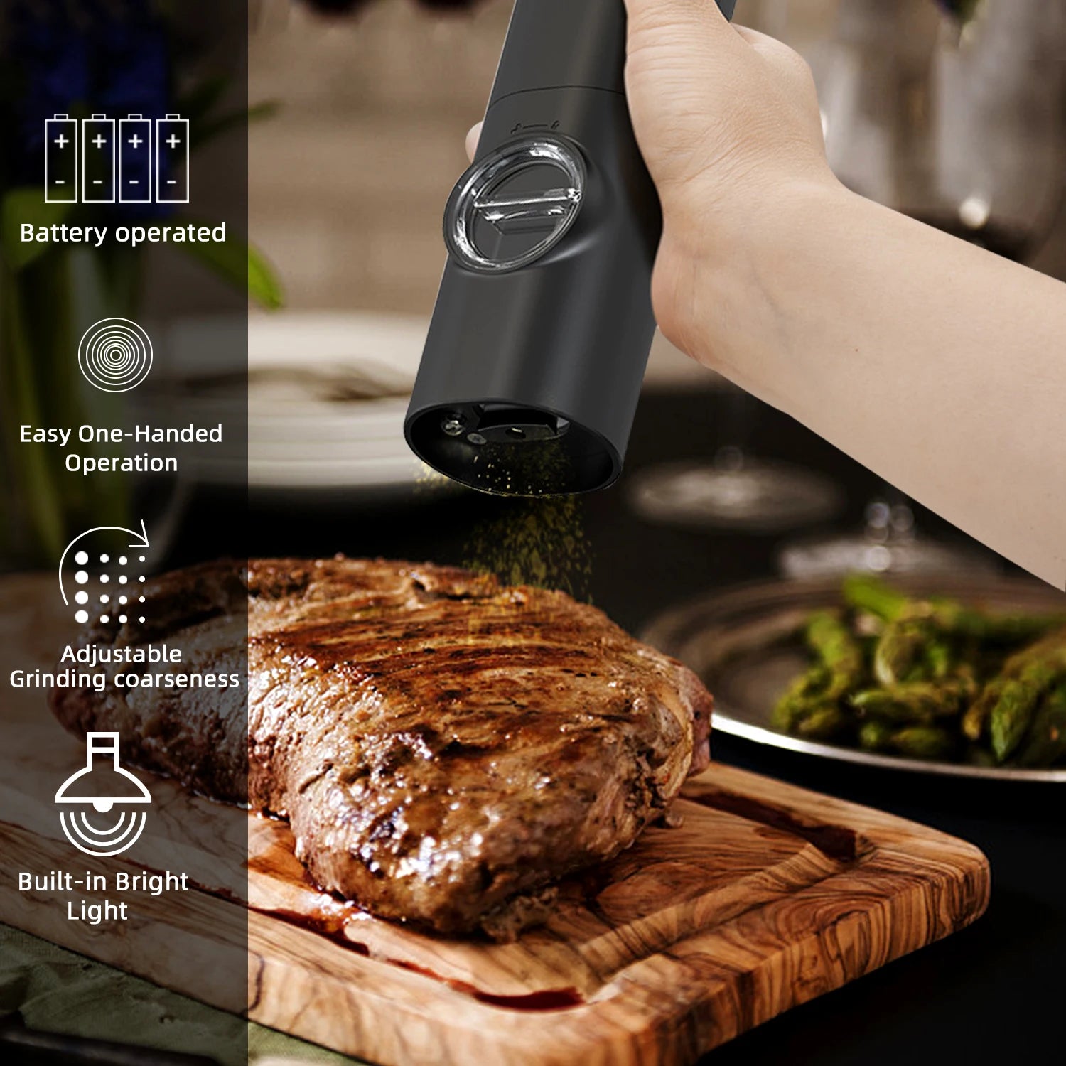 Automatic Battery Salt Pepper Grinder