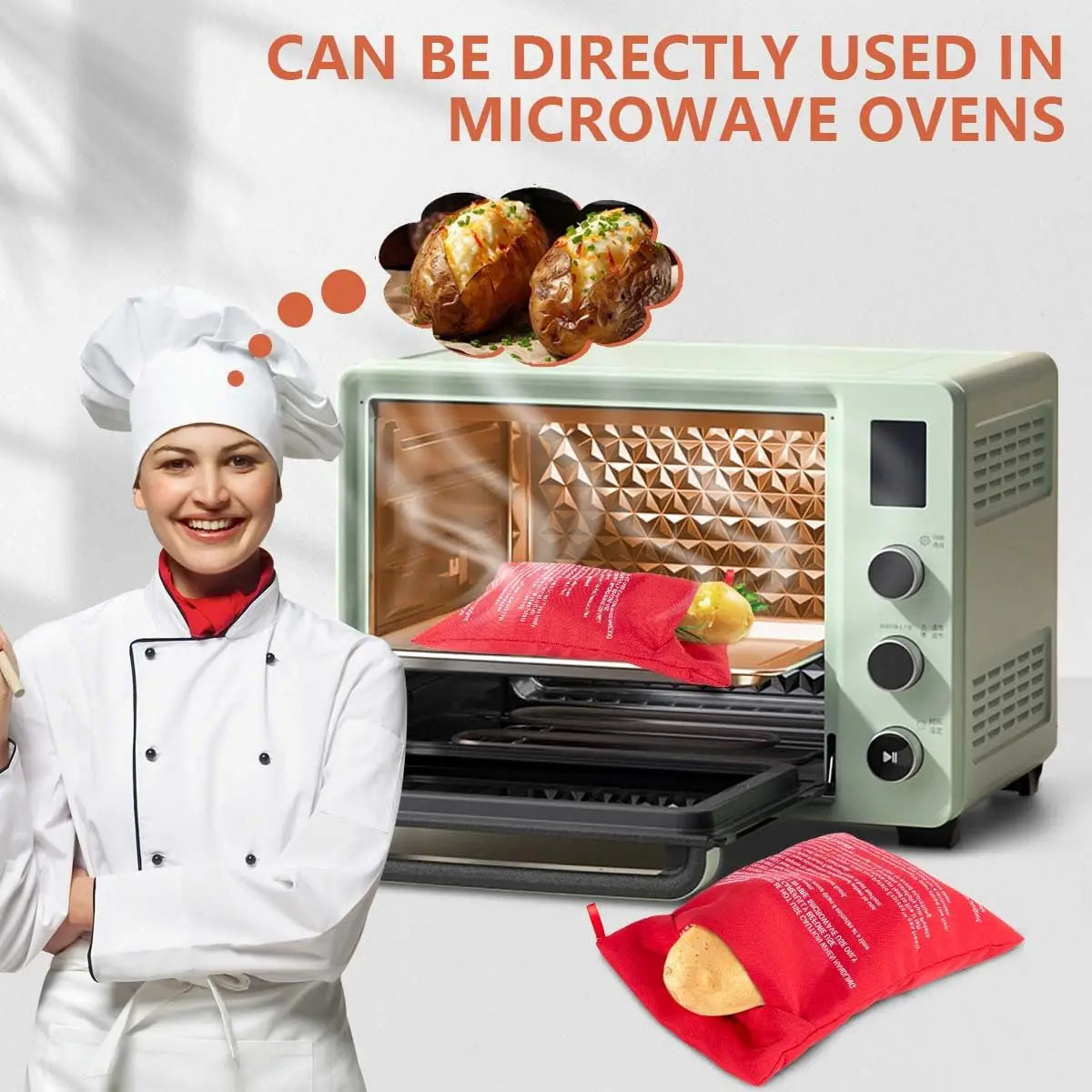 1/2pcs Microwave Oven Potato Cooker Bag