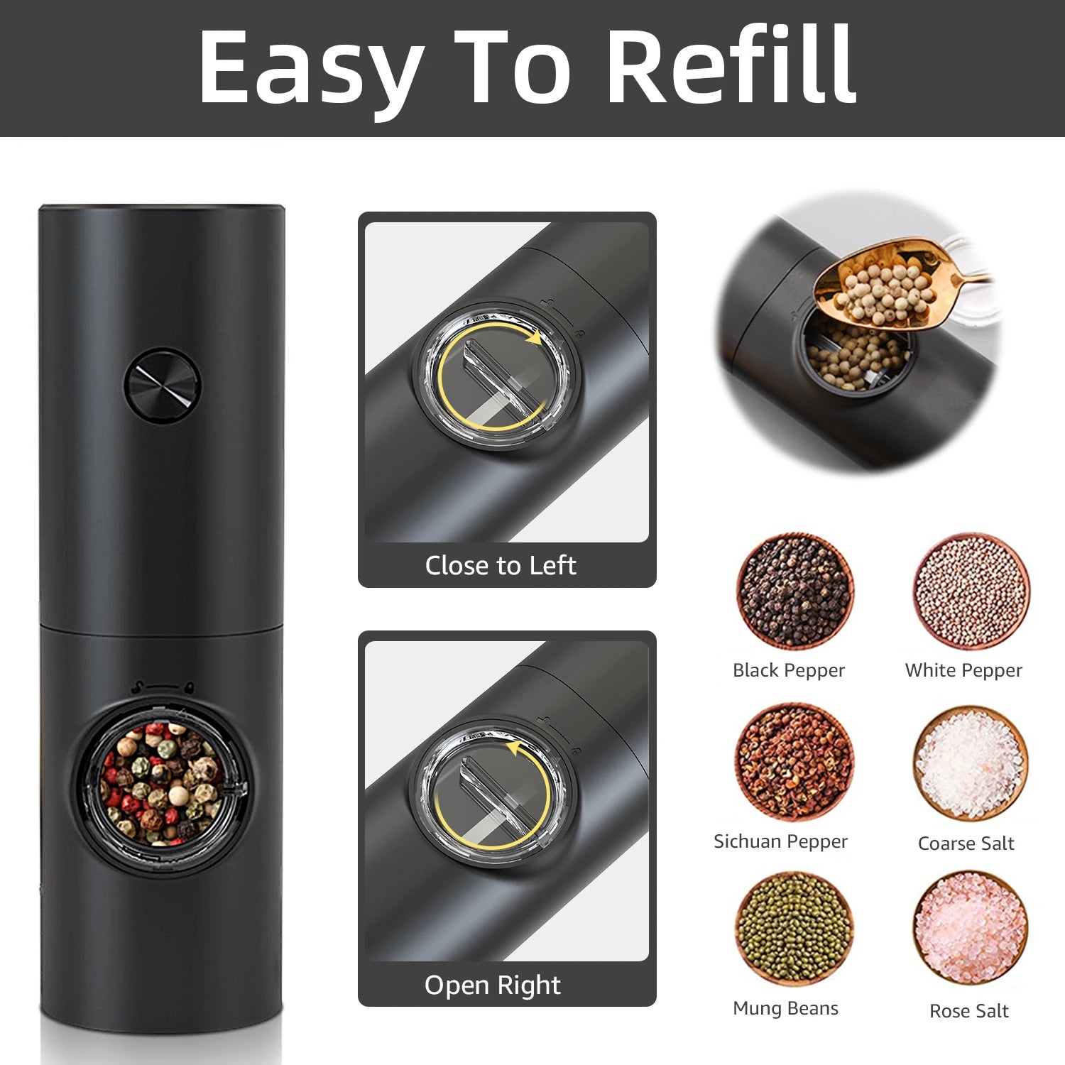 Automatic Battery Salt Pepper Grinder