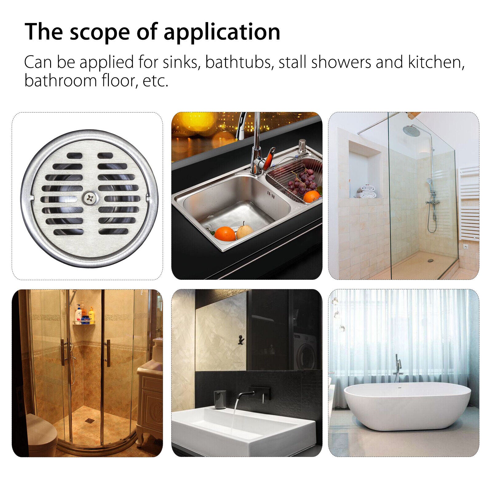 3PCS Silicone Sink Drain Filter