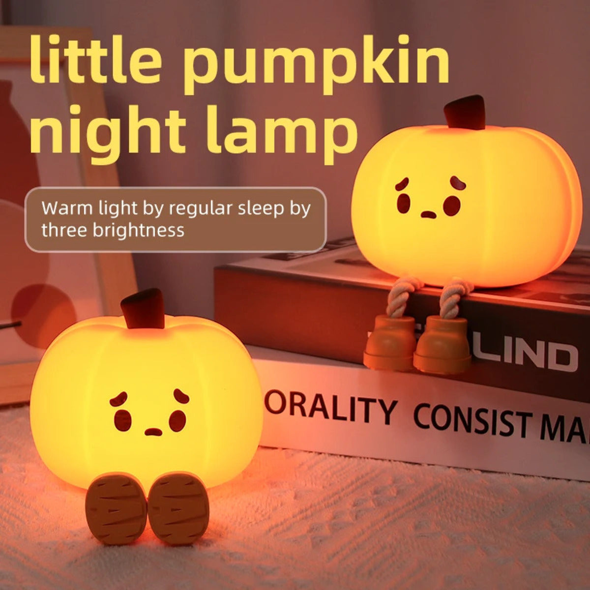 Pumpkin Night Light Bedroom