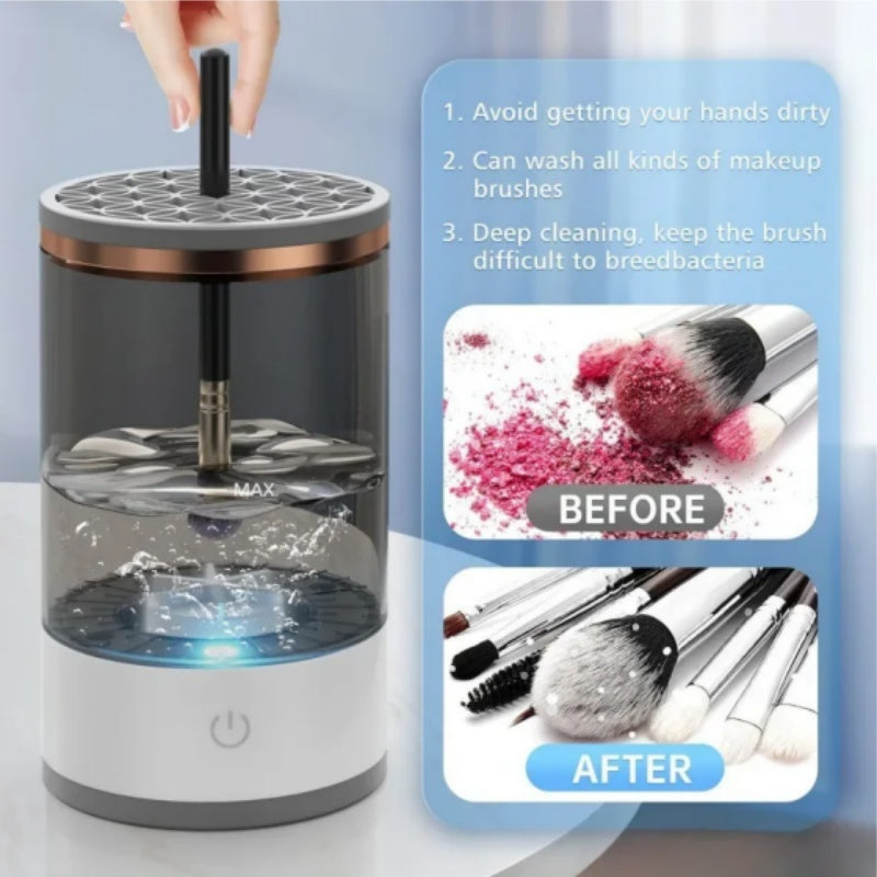 Automatic Rotating Makeup Brush Cleaner